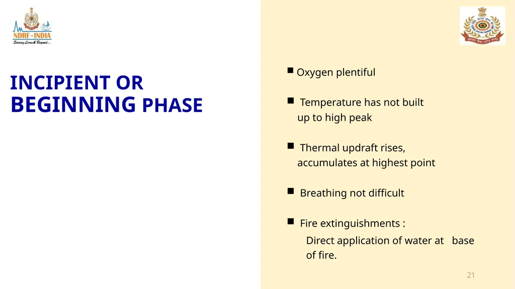 1 FIRE FIGHTING OBJECTIVE Upon completion of this - slide 21 of 71