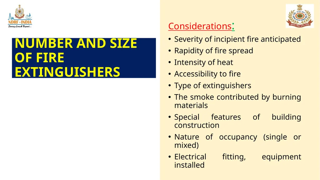 1 FIRE FIGHTING OBJECTIVE Upon completion of this - slide 31 of 71