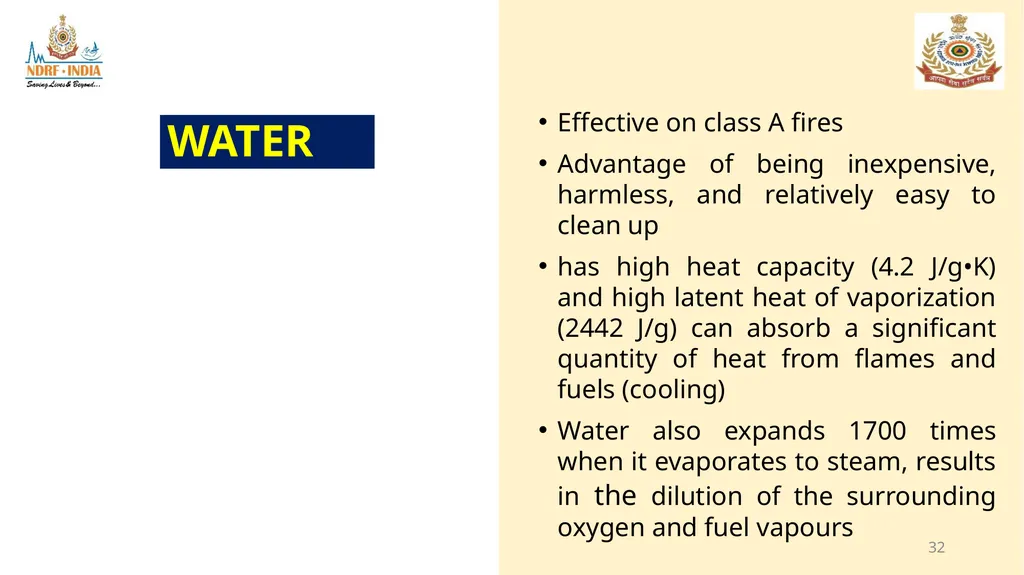 1 FIRE FIGHTING OBJECTIVE Upon completion of this - slide 32 of 71