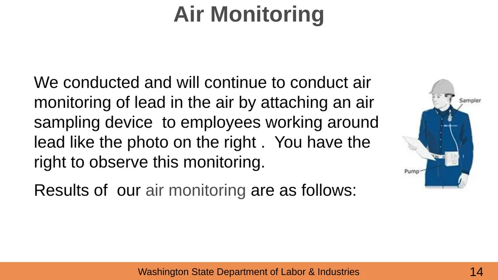 Lead in Construction Training on the hazards of - slide 14 of 43