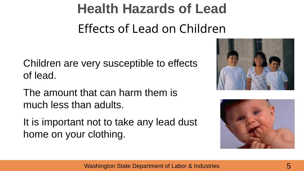 Lead in Construction Training on the hazards of - slide 5 of 43
