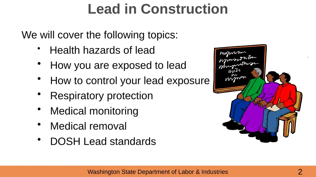 Lead in Construction Training on the hazards of - slide 2 of 43