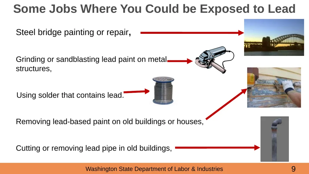 Lead in Construction Training on the hazards of - slide 9 of 43