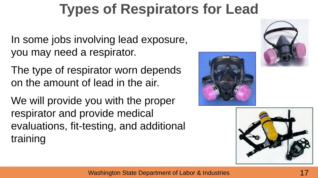 Lead in Construction Training on the hazards of - slide 17 of 43