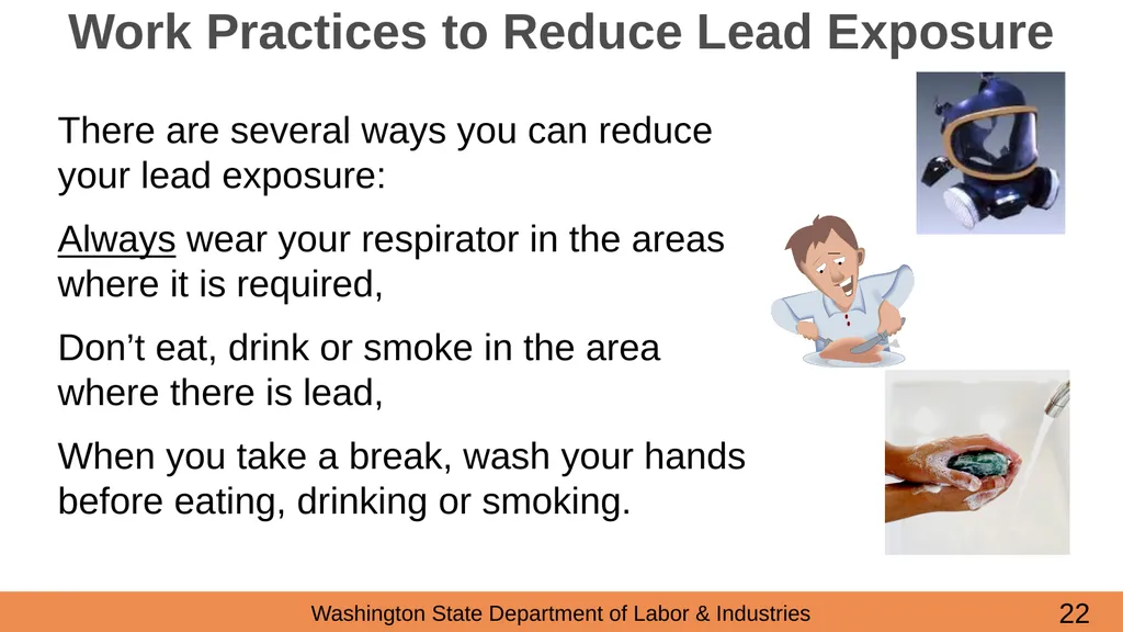 Lead in Construction Training on the hazards of - slide 22 of 43