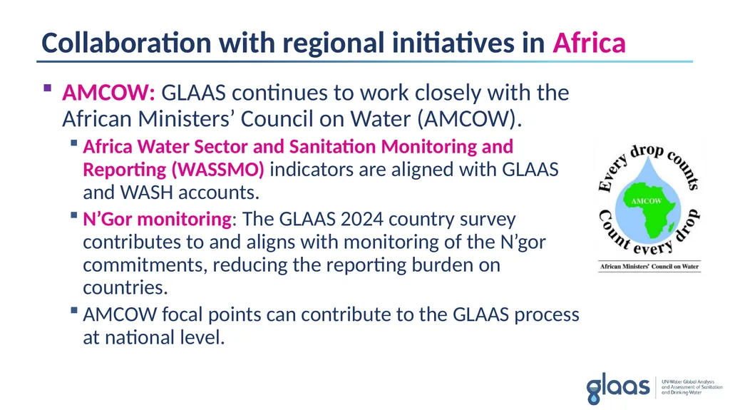 GLAAS information module 3: GLAAS, the SDGs and - slide 14 of 16