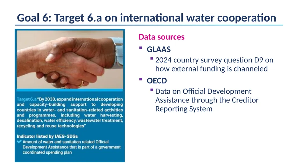 GLAAS information module 3: GLAAS, the SDGs and - slide 8 of 16