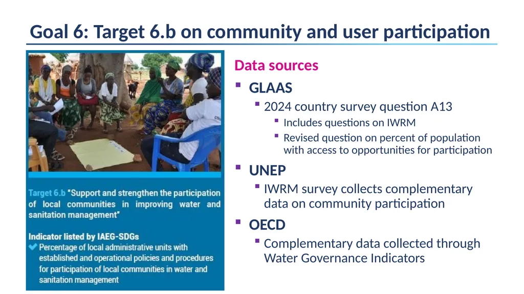 GLAAS information module 3: GLAAS, the SDGs and - slide 9 of 16