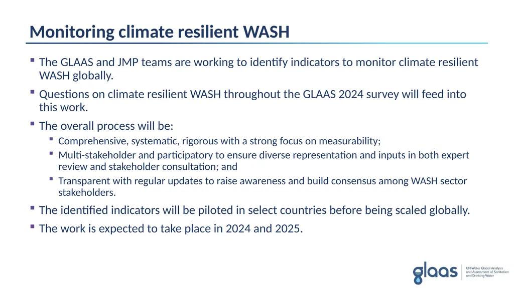 GLAAS information module 3: GLAAS, the SDGs and - slide 10 of 16