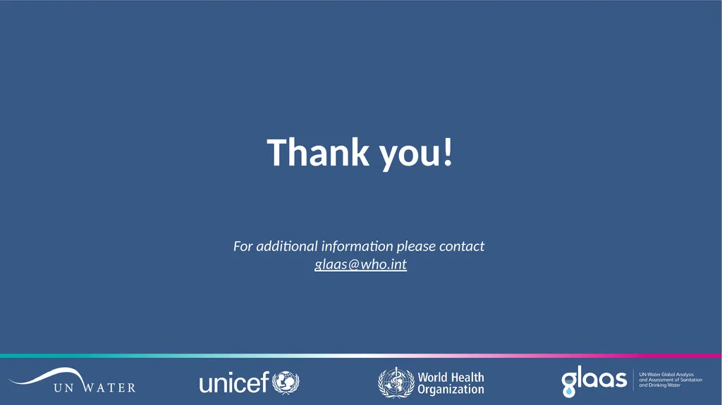 GLAAS information module 3: GLAAS, the SDGs and - slide 16 of 16