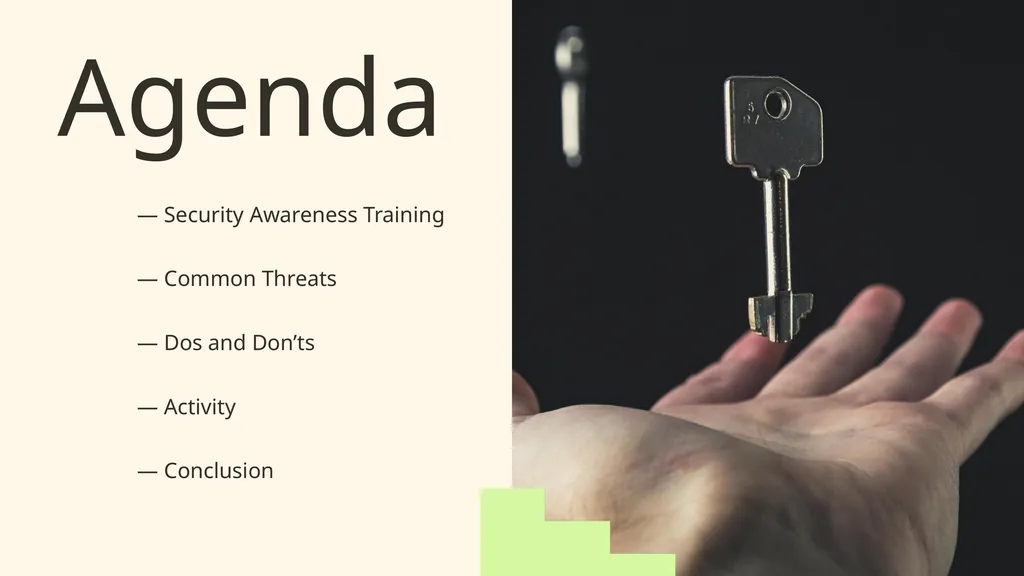 Security Awareness Training COMPANY HERE PRESENTER - slide 2 of 14