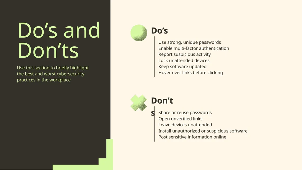 Security Awareness Training COMPANY HERE PRESENTER - slide 6 of 14