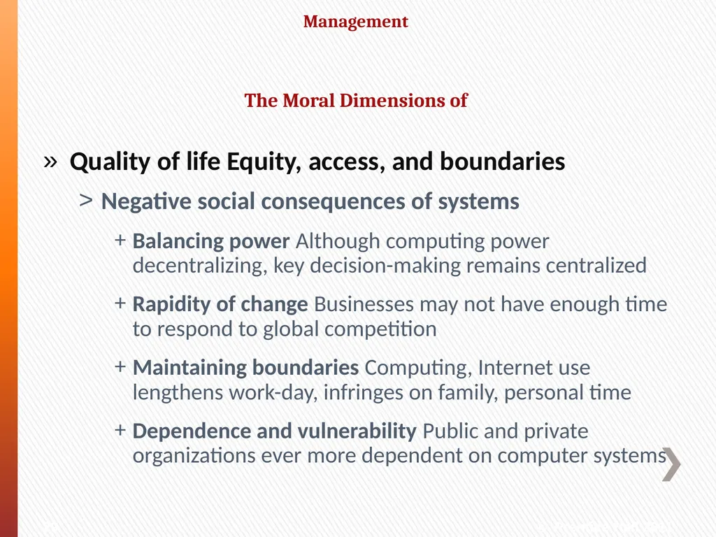 What ethical, social, and political issues are - slide 29 of 33