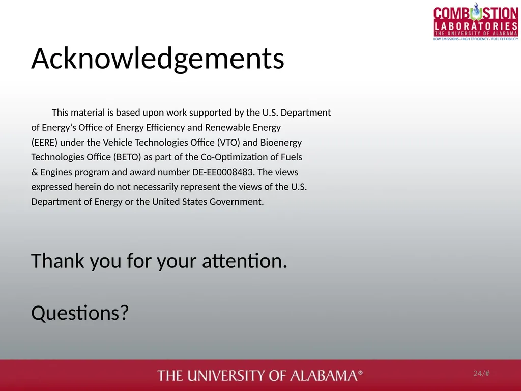 Soot and gaseous emissions characterization of - slide 24 of 31