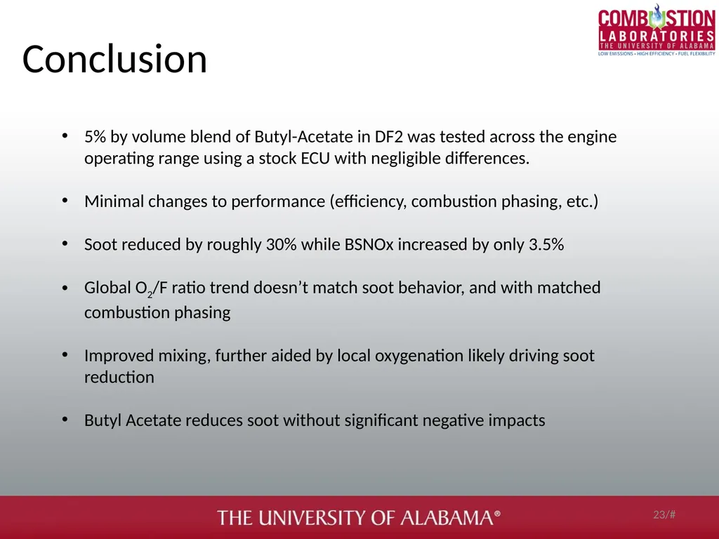 Soot and gaseous emissions characterization of - slide 23 of 31