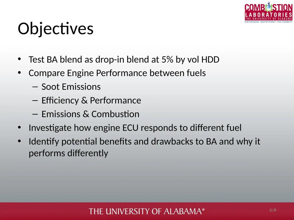 Soot and gaseous emissions characterization of - slide 6 of 31