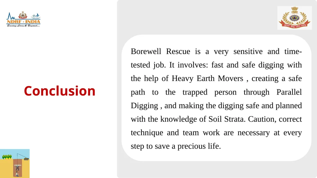 BOREWELL RESCUE 1 LESSON 05 Borewell Rescue , - slide 10 of 13