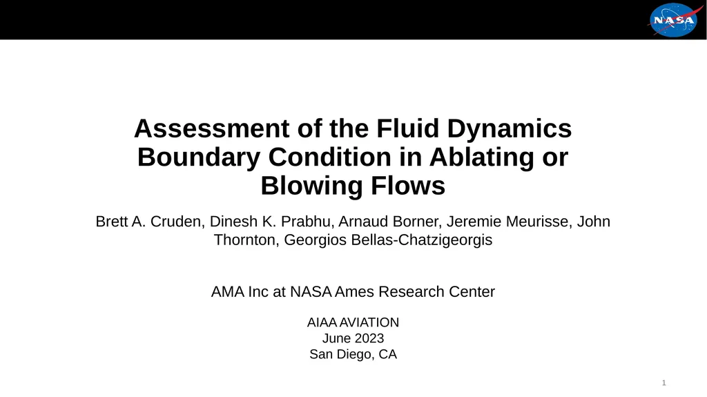 Assessment of the Fluid Dynamics Boundary - slide 1 of 15