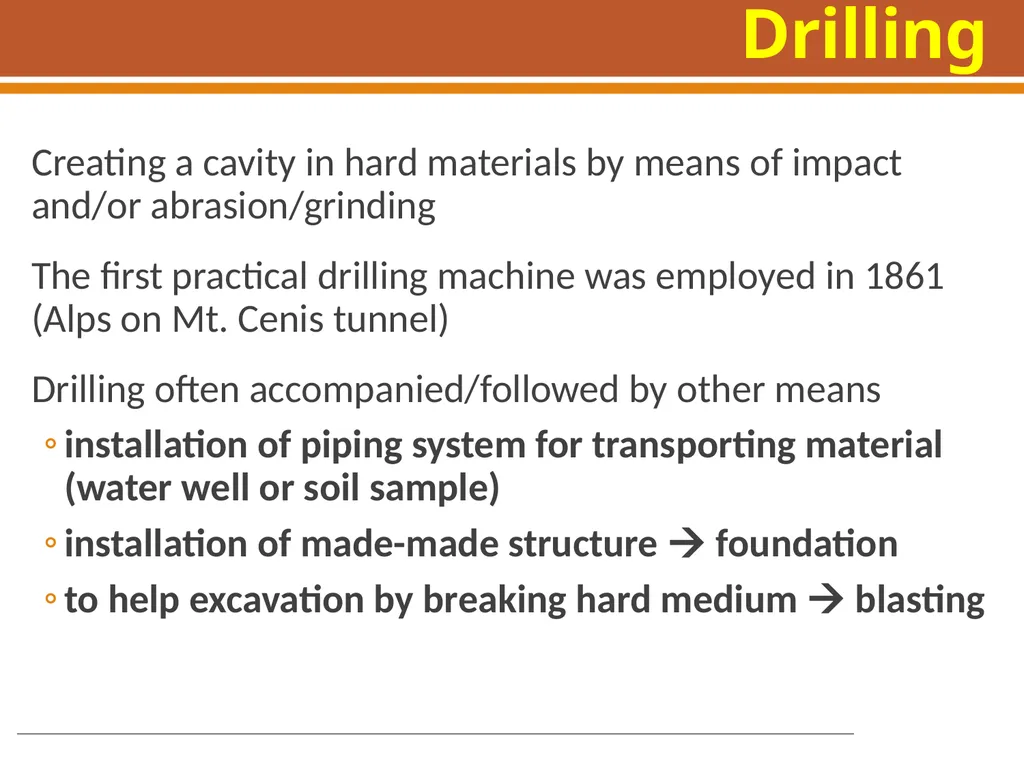 Boring, Drilling & Blasting, and Tunneling - slide 2 of 66