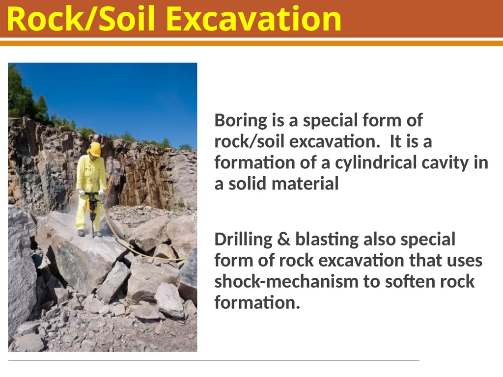 Boring, Drilling & Blasting, and Tunneling - slide 5 of 66