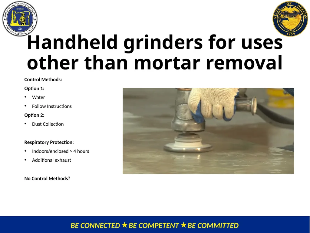 OMD Safety Policy Training REDUCING SILICA - slide 22 of 28