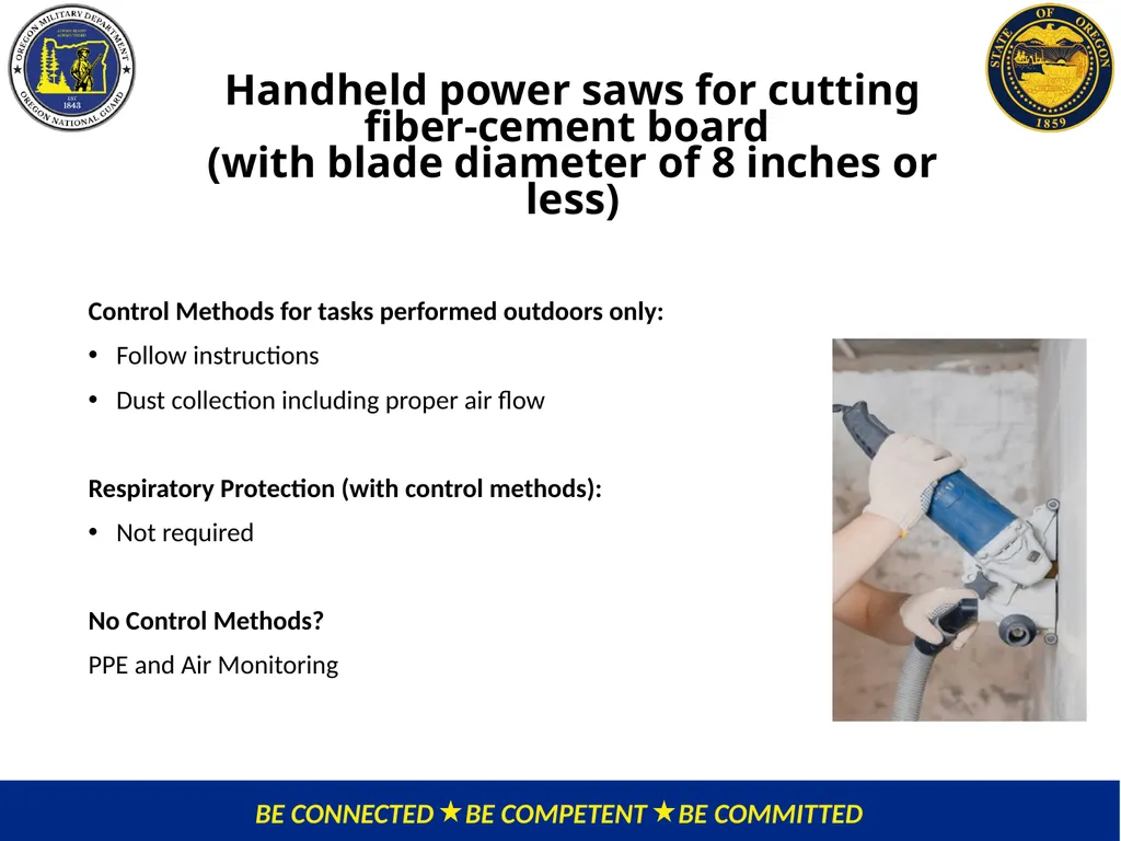 OMD Safety Policy Training REDUCING SILICA - slide 17 of 28