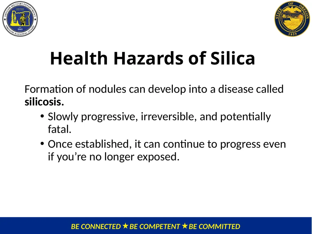 OMD Safety Policy Training REDUCING SILICA - slide 8 of 28