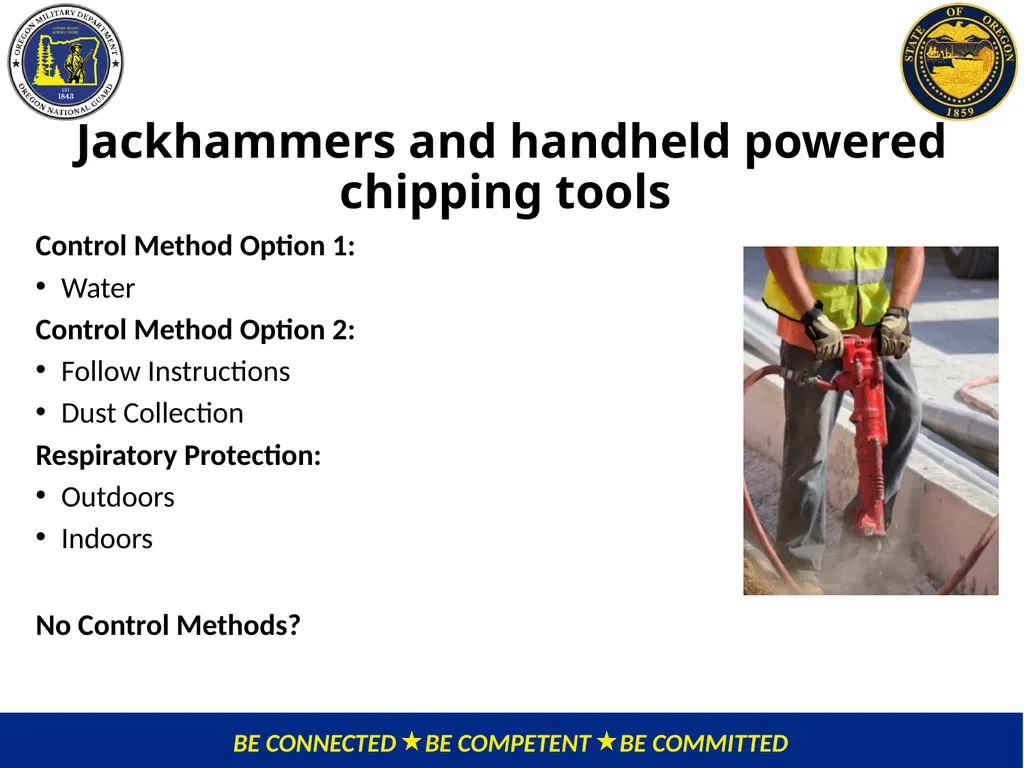 OMD Safety Policy Training REDUCING SILICA - slide 20 of 28