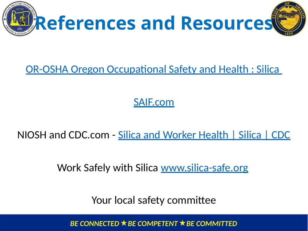 OMD Safety Policy Training REDUCING SILICA - slide 27 of 28