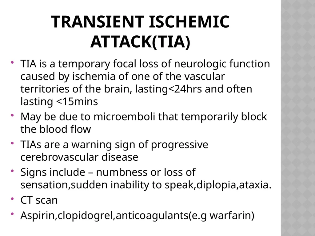 Cerebro VASCULAR ACCIDENT(CVA) / STROKE - slide 9 of 19