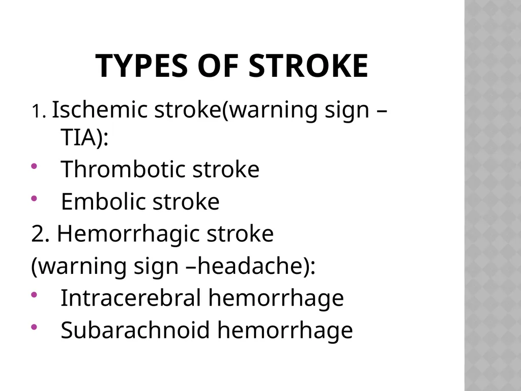Cerebro VASCULAR ACCIDENT(CVA) / STROKE - slide 10 of 19