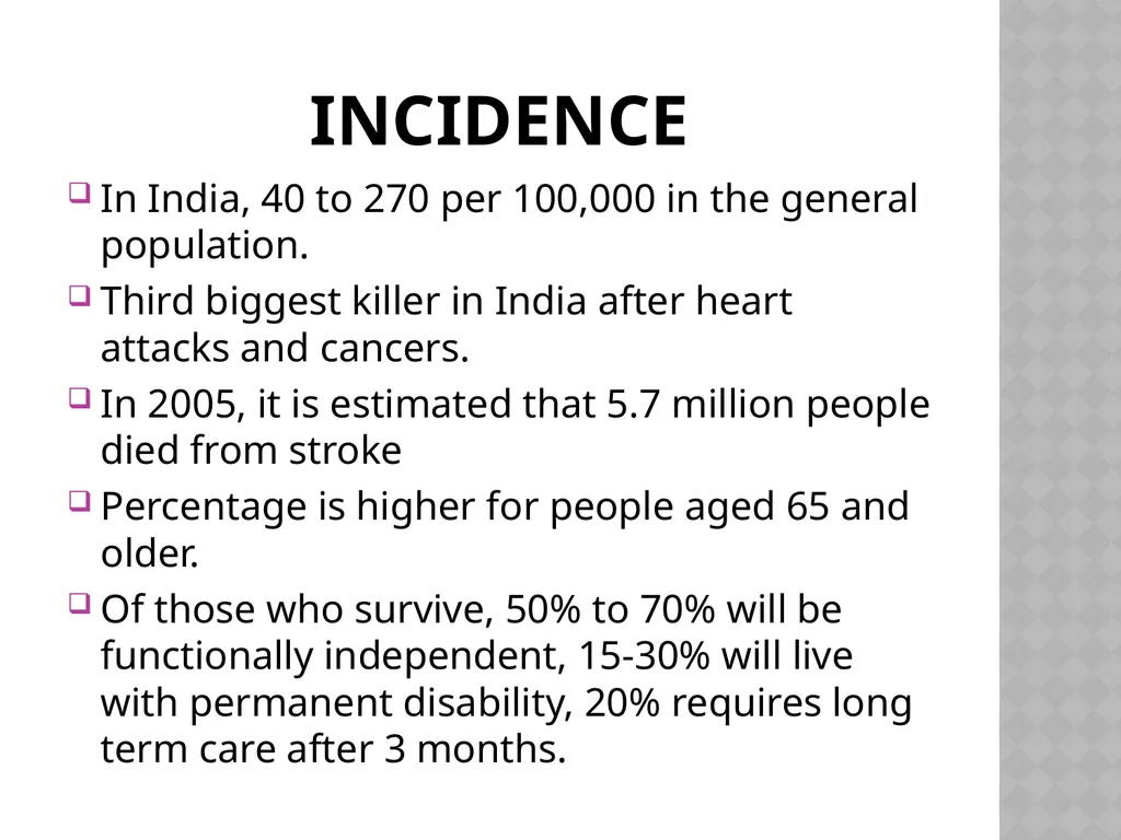 Cerebro VASCULAR ACCIDENT(CVA) / STROKE - slide 3 of 19