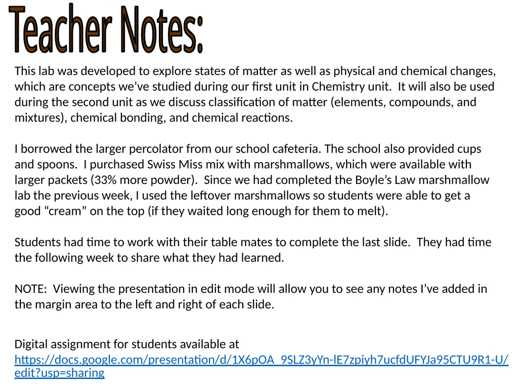 Find the assignment on Google Classroom. Hot - slide 2 of 12