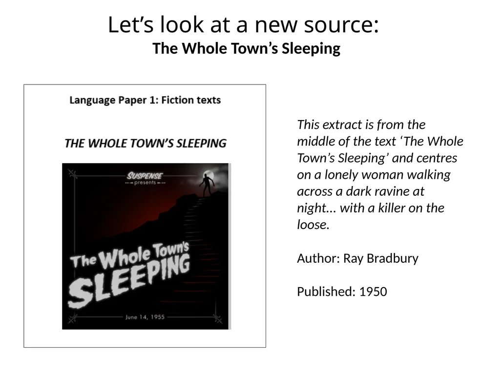 OBJECTIVES: To revise how to approach this - slide 10 of 24