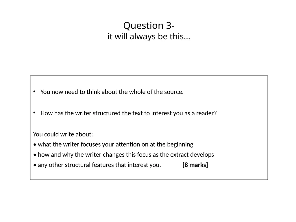 OBJECTIVES: To revise how to approach this - slide 6 of 24
