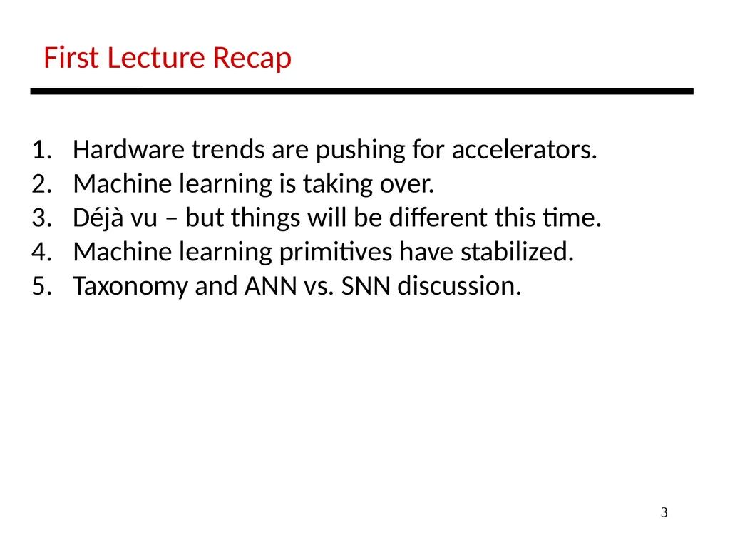 1 Lecture: Deep Networks Intro Topics: 1st lecture - slide 3 of 25
