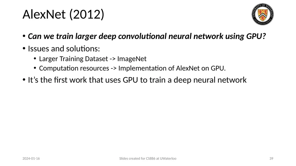 Lecture 3: CNN & RNN Presenters: Colby Wang & - slide 39 of 64