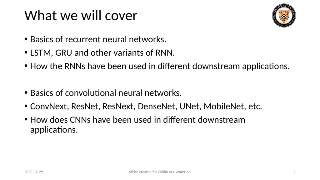 Lecture 3: CNN & RNN Presenters: Colby Wang & - slide 2 of 64