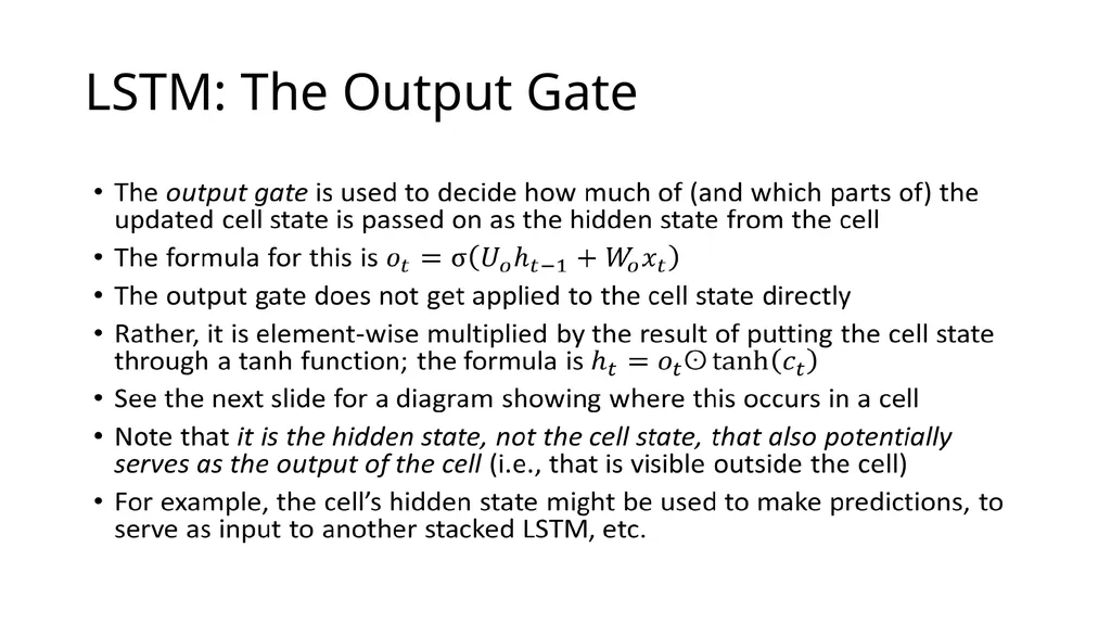 ECE467: Natural Language Processing Recurrent - slide 42 of 45