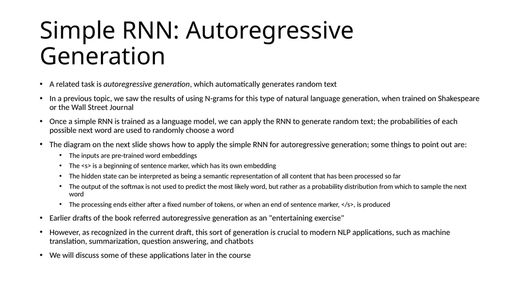 ECE467: Natural Language Processing Recurrent - slide 19 of 45