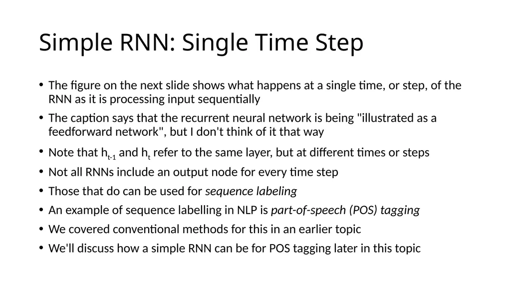 ECE467: Natural Language Processing Recurrent - slide 4 of 45