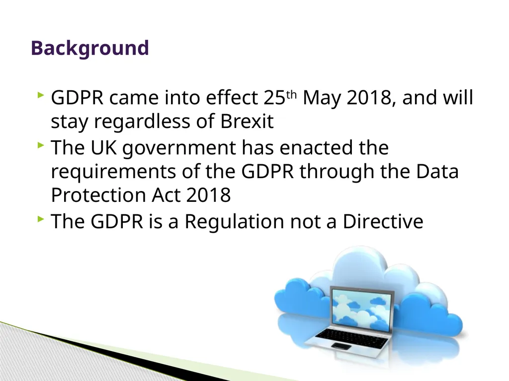 General Data Protection Regulation Alan Chandler, - slide 5 of 72