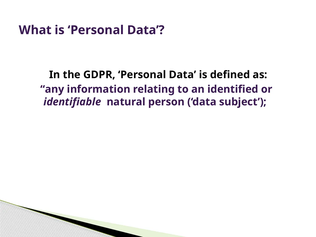 General Data Protection Regulation Alan Chandler, - slide 29 of 72