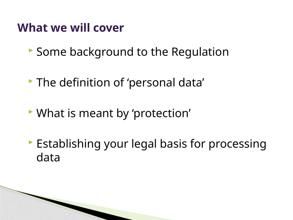 General Data Protection Regulation Alan Chandler, - slide 4 of 72