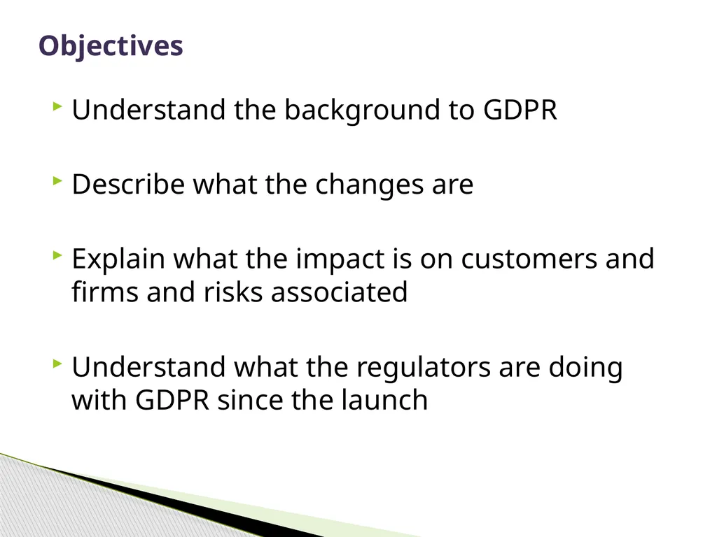 General Data Protection Regulation Alan Chandler, - slide 3 of 72