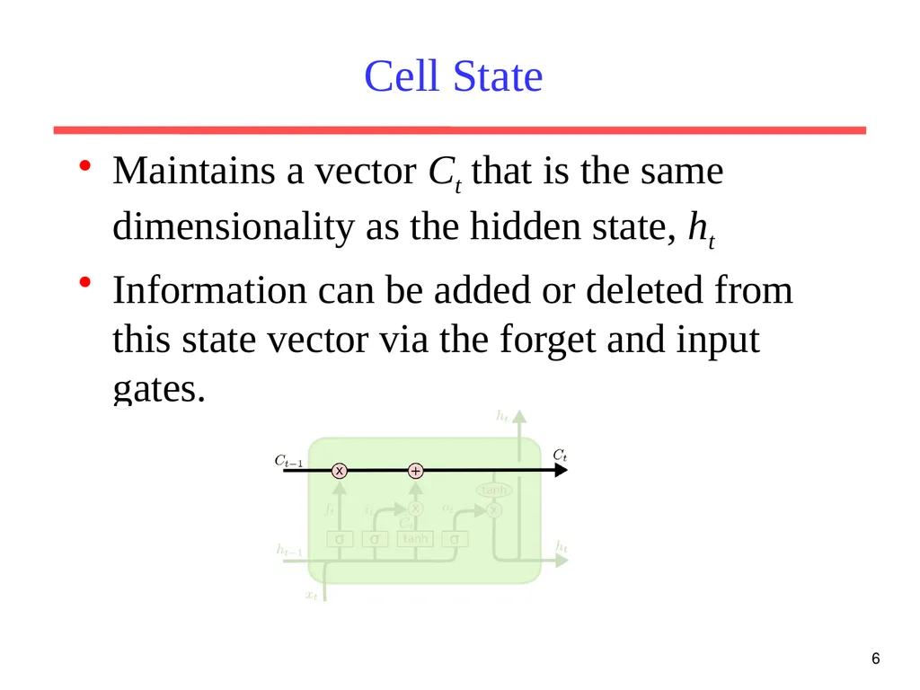 1 CS 388: Natural Language Processing: LSTM - slide 6 of 24