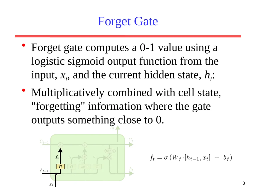 1 CS 388: Natural Language Processing: LSTM - slide 8 of 24
