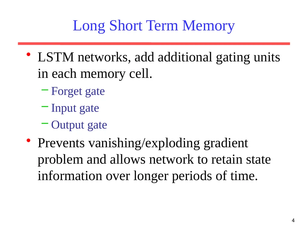 1 CS 388: Natural Language Processing: LSTM - slide 4 of 24