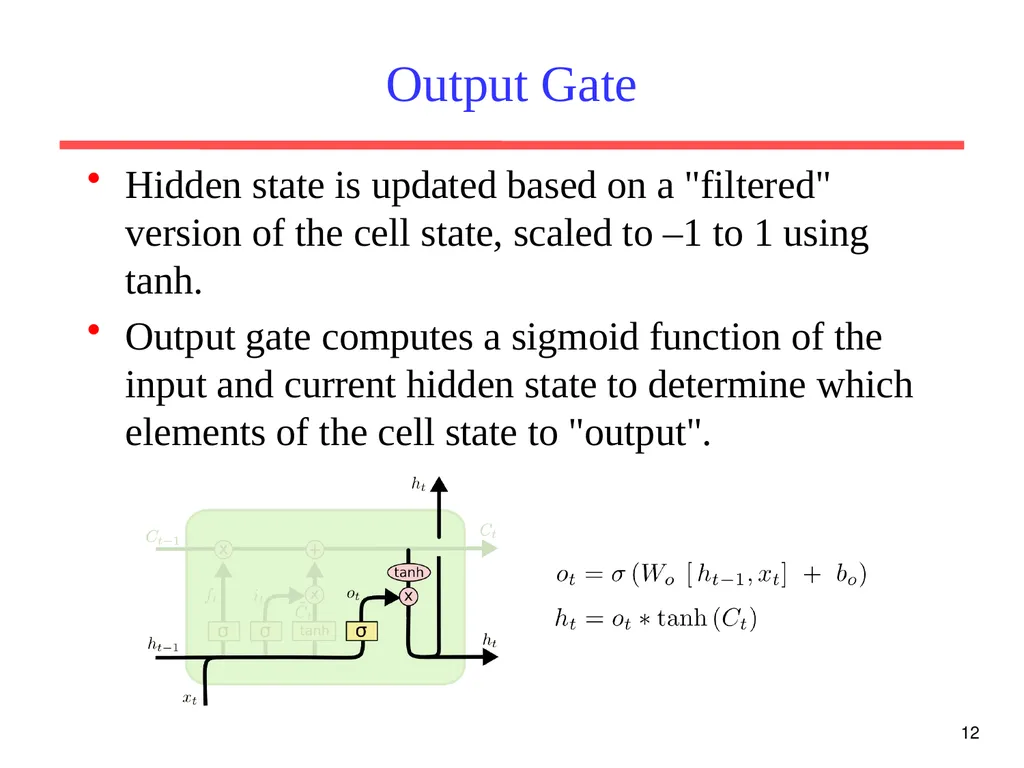 1 CS 388: Natural Language Processing: LSTM - slide 12 of 24