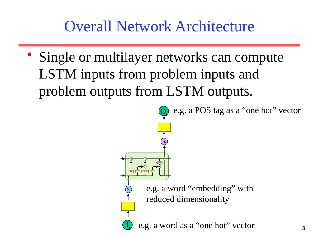1 CS 388: Natural Language Processing: LSTM - slide 13 of 24